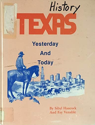 Book cover for Texas Yesterday and Today by Sibyl Hancock