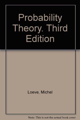 Book cover for Probability Theory. Third Edition by Loeve, Michel