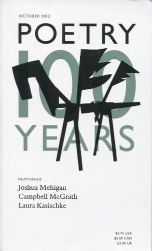 Book cover for Poetry Magazine, 100 Years, October 2012 by Christian Wiman