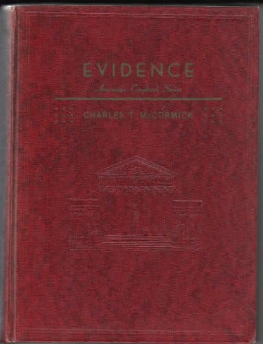 Book cover for Evidence by Charles T. McCormick