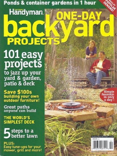 Book cover for One-Day Backyard Projects (The Family Handyman) by Ken Collier