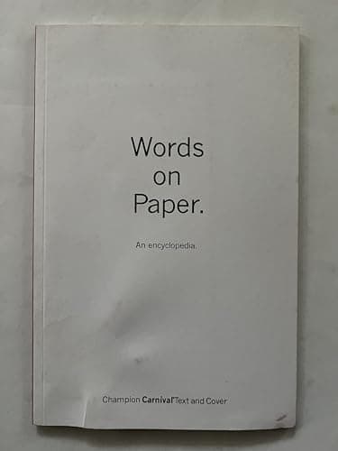 Book cover for Words on Paper. An encyclopedia by Andrea Israel