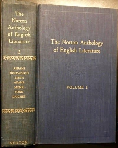 Book cover for The Norton Anthology of English Literature Vol. 2 First Edition by Abrams, Donaldson, Smith (editors)