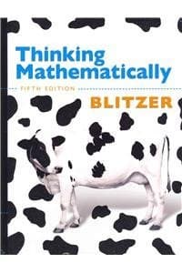 Book cover for Thinking Mathematically with MathXL -- Valuepack Access Card (12-month access) (5th Edition) by Robert F. Blitzer (2010-04-23) by unknown author