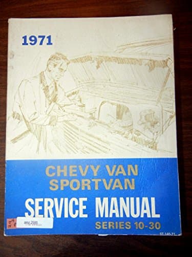 Book cover for 1971 Chevy Van SportVan 10-30 Series Shop Service Repair Manual by Chevy