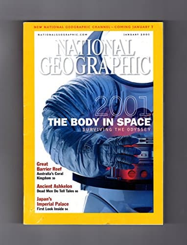 Book cover for NATIONAL GEOGRAPHIC MAGAZINE JANUARY 2001 Surviving in SPACE Great Barrier Reef by William L. Allen (Editor in Chief)