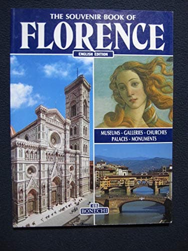 Book cover for The Souvenir Book of Florence English Edition - Museums Galleries Churches Palaces Monuments by Bonechi