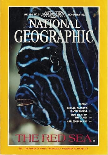 Book cover for National Geographic November 1993 Taiwan Red Sea Kodiak Olmec by Unknown