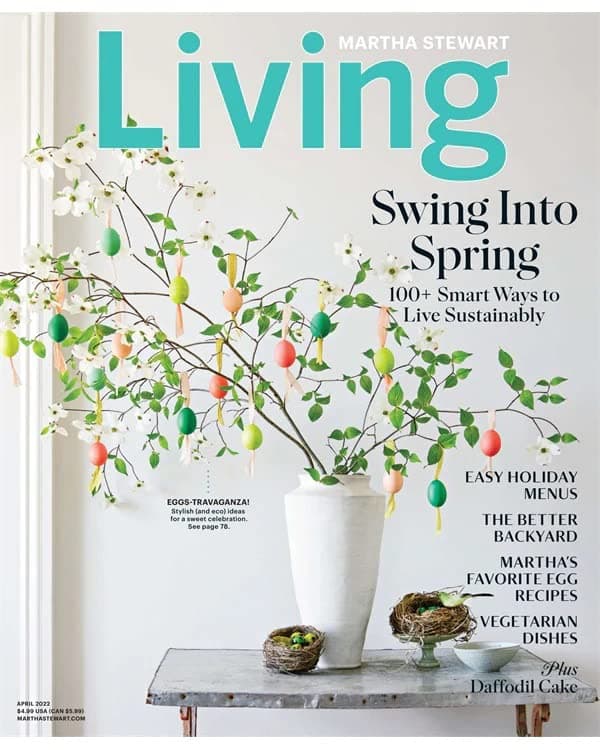 Book cover for Martha Stewart Living Magazine April 2022 Swing Into Spring by Unknown