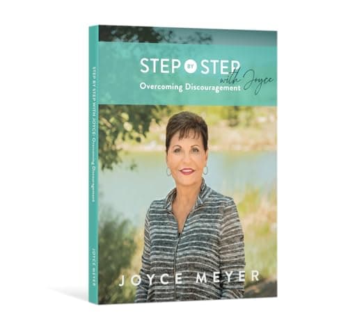 Book cover for 👣 Step By Step With Joyce: Overcoming Discouragement 💿 2-Message CD, Booklet, + Scripture Cards by Joyce Meyer by Joyce Meyer