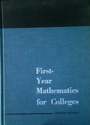 Book cover for First Year Mathematics for Colleges (2nd Edition) by Paul Rider